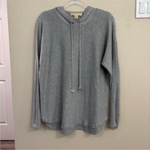 Michael Kors Gray Hooded Lightweight Pullover